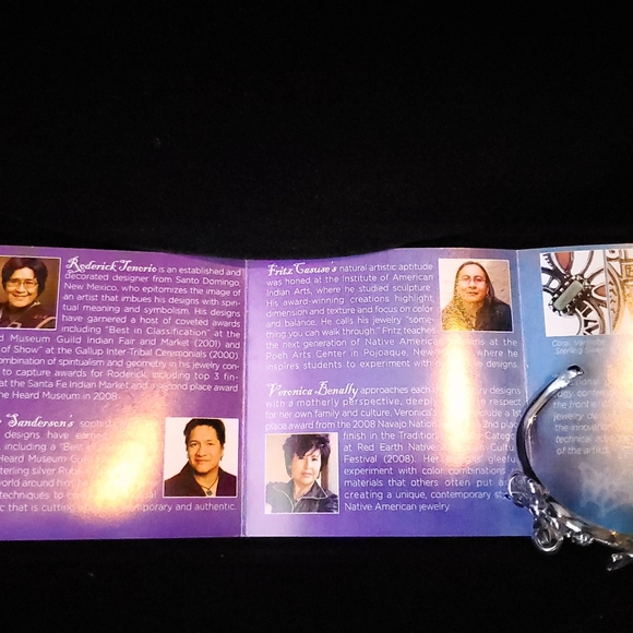 RARE Butterfly Cuff Native American Collaboration Sterling & Brass SWAIA - Picture 7 of 14